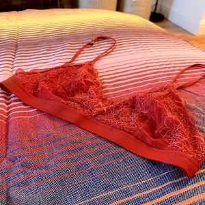 Madewell Red Lace Bralette